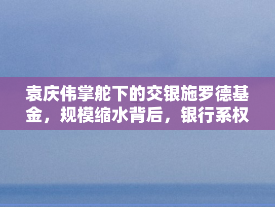 袁庆伟掌舵下的交银施罗德基金，规模缩水背后	，银行系权益标杆的困境与破局之思