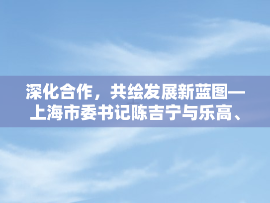深化合作，共绘发展新蓝图—上海市委书记陈吉宁与乐高、默林高层共商合作大计