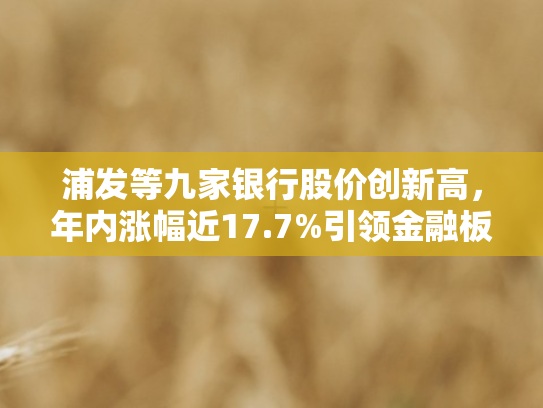 浦发等九家银行股价创新高	，年内涨幅近17.7%引领金融板块新风向