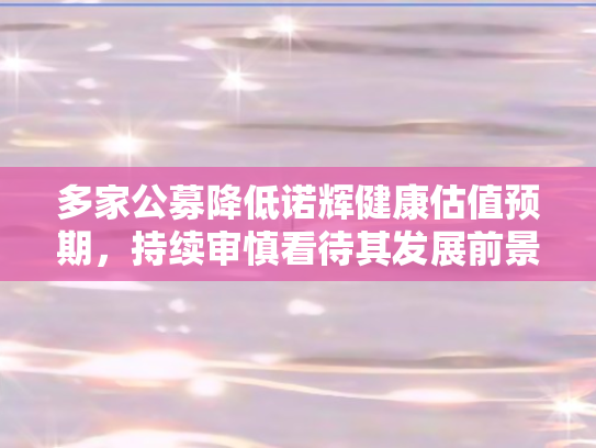 多家公募降低诺辉健康估值预期，持续审慎看待其发展前景