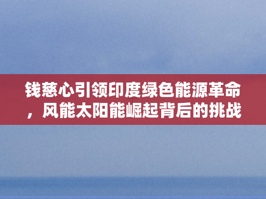 钱慈心引领印度绿色能源革命，风能太阳能崛起背后的挑战与机遇