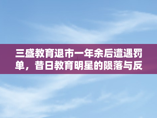 三盛教育退市一年余后遭遇罚单，昔日教育明星的陨落与反思