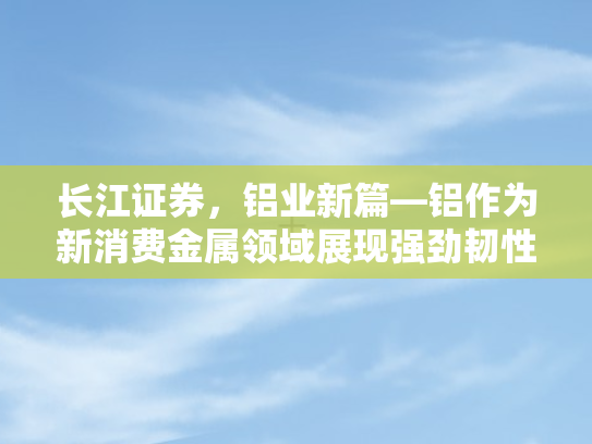 长江证券	，铝业新篇—铝作为新消费金属领域展现强劲韧性，聚焦中国宏桥发展机遇