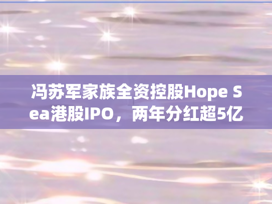 冯苏军家族全资控股Hope Sea港股IPO，两年分红超5亿，公司治理结构引质疑