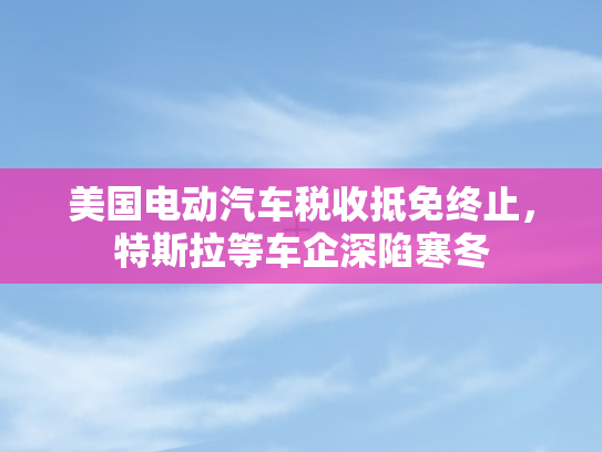 美国电动汽车税收抵免终止	，特斯拉等车企深陷寒冬