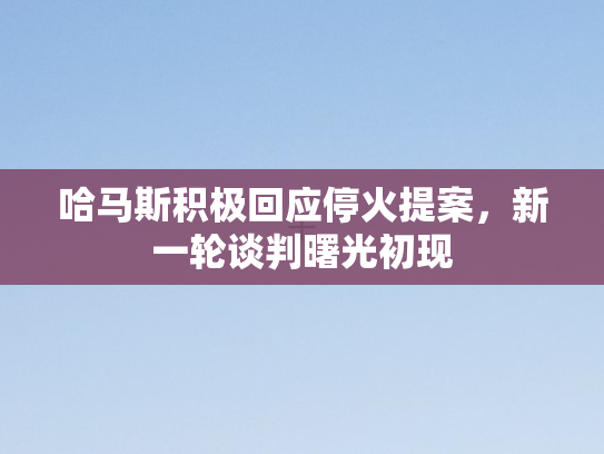 哈马斯积极回应停火提案，新一轮谈判曙光初现