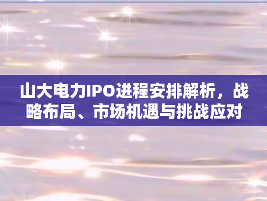山大电力IPO进程安排解析	，战略布局、市场机遇与挑战应对