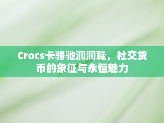 Crocs卡骆驰洞洞鞋，社交货币的象征与永恒魅力
