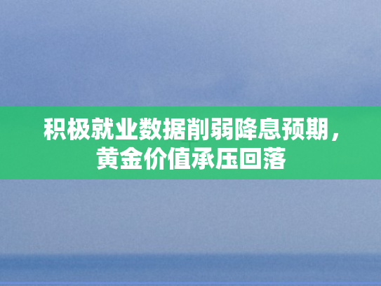 积极就业数据削弱降息预期，黄金价值承压回落