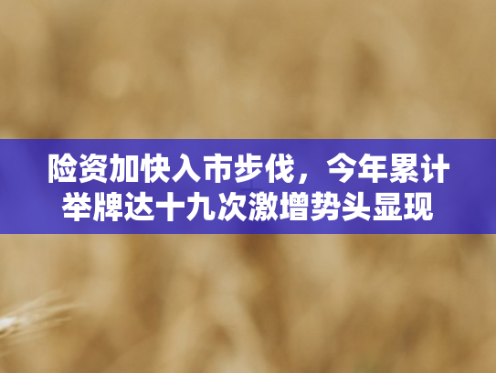 险资加快入市步伐，今年累计举牌达十九次激增势头显现