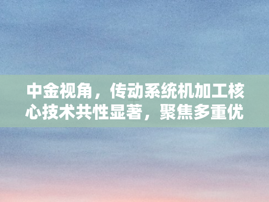 中金视角，传动系统机加工核心技术共性显著，聚焦多重优势竞争者