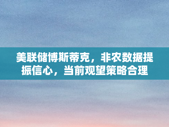 美联储博斯蒂克	，非农数据提振信心，当前观望策略合理