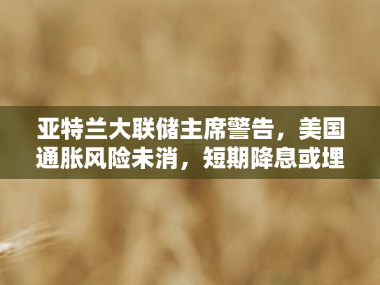 亚特兰大联储主席警告，美国通胀风险未消	，短期降息或埋隐患